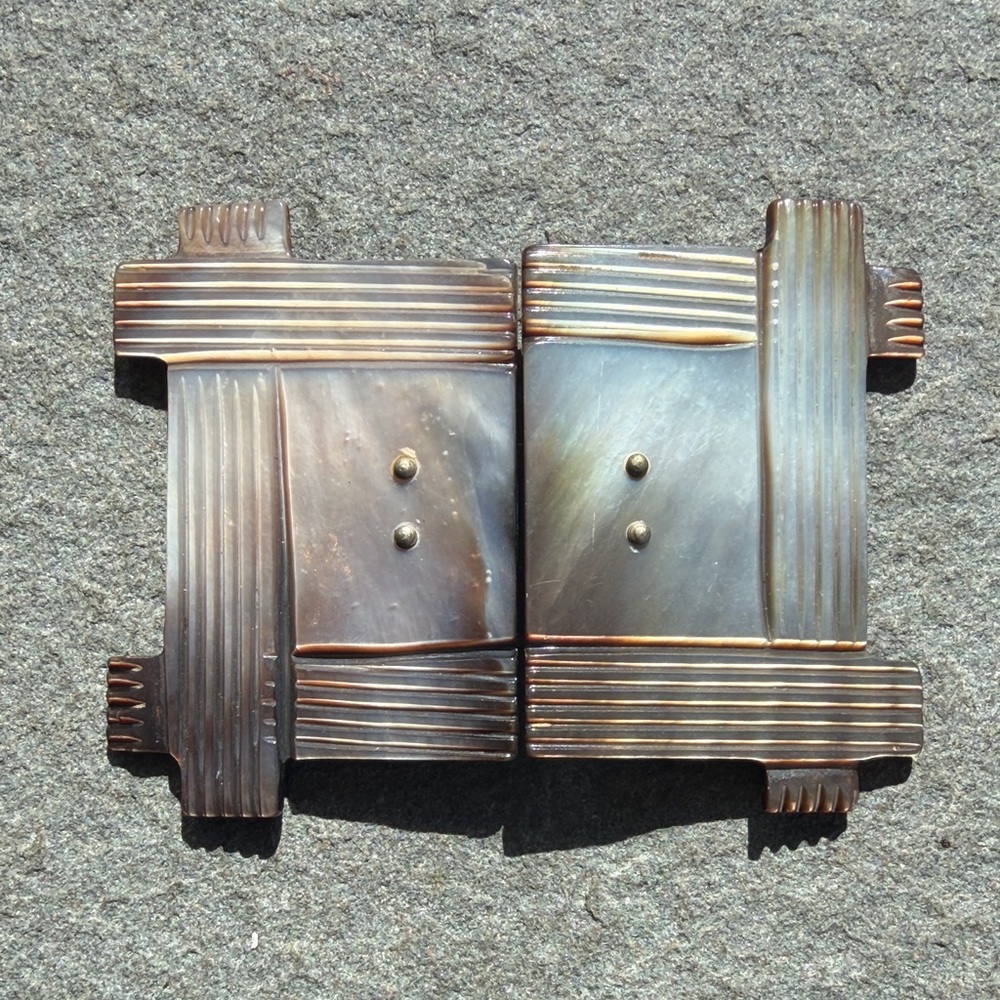 Vintage Mother of Pearl Belt Buckle.
